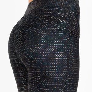 NWT SPANX Booty Boost Active Leggings 7/8 in Metallic Mist